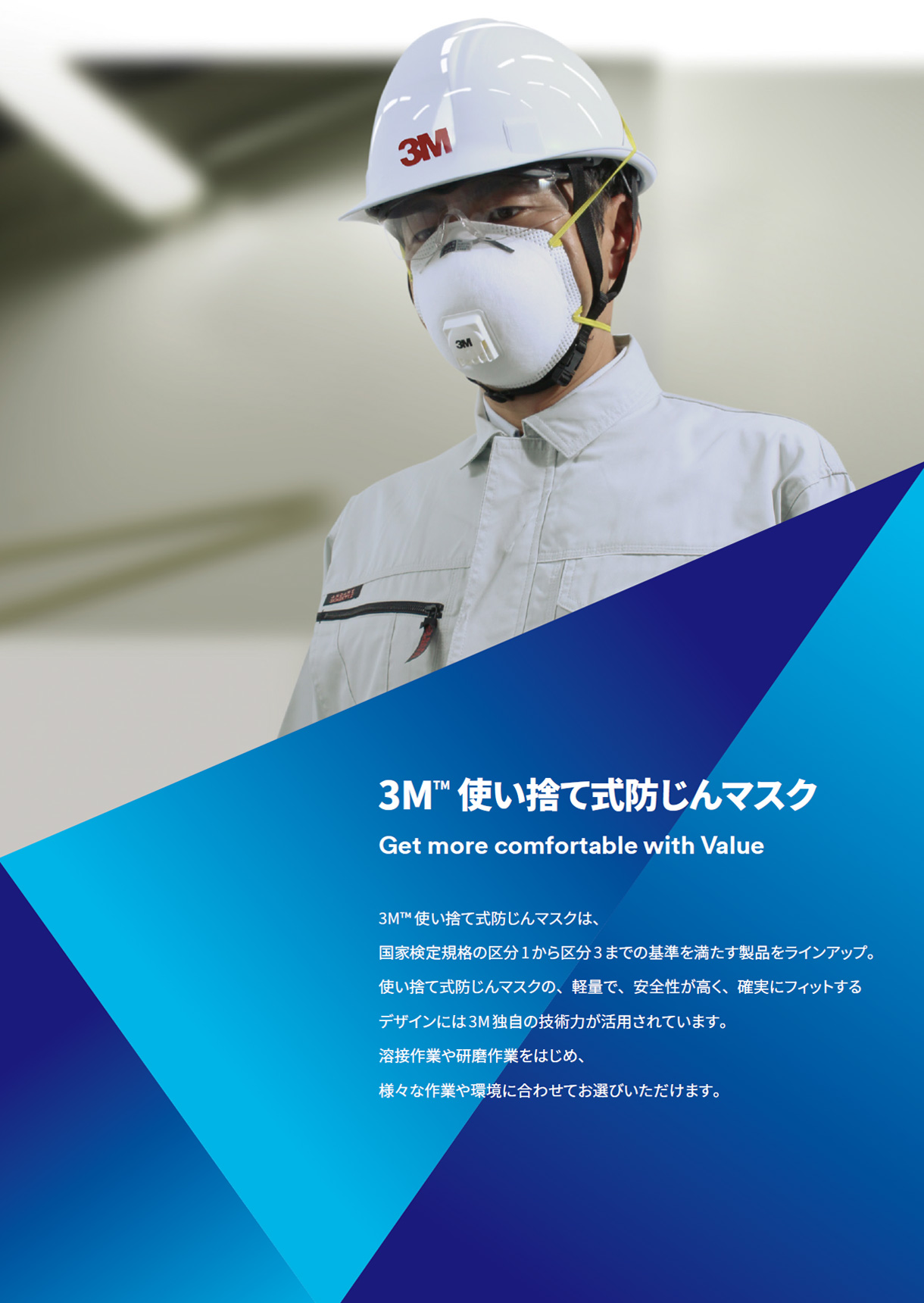 3M™ 使い捨て式防じんマスク